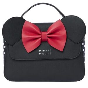 Black and Red Mini Mouse loungefly Bag with Bow Nwt